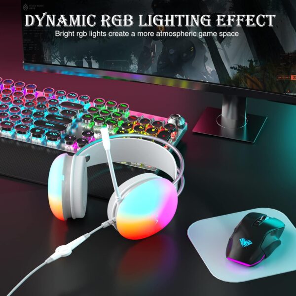 Aula S505 RGB Wired Over the Ears Green Gaming Headset With Adjustable Mic (S505G) - Image 4