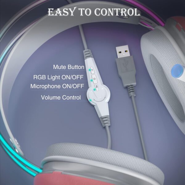 Aula S505 RGB Wired Over the Ears Green Gaming Headset With Adjustable Mic (S505G) - Image 7