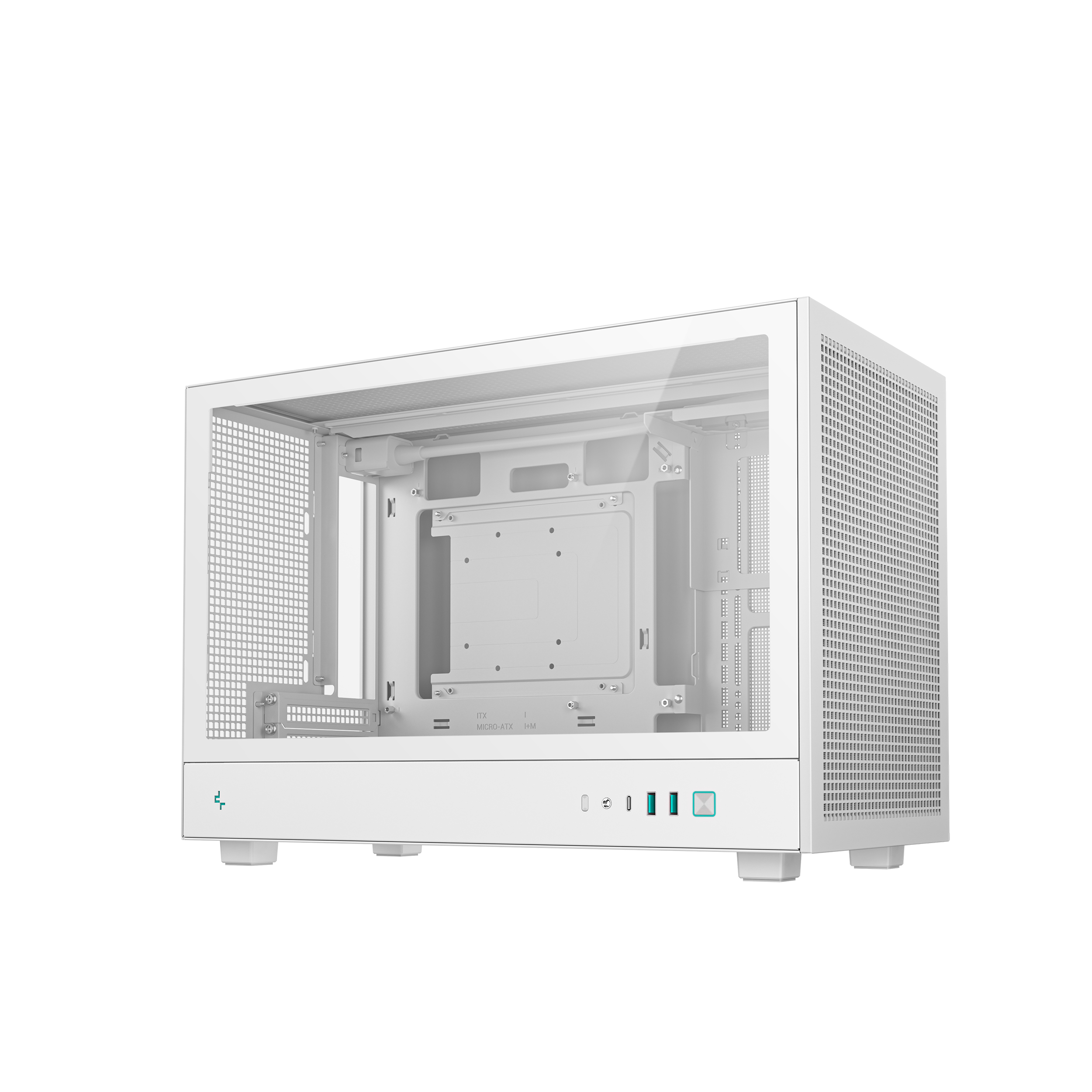 Deepcool CH260 WH Micro-ATX Mini Tower Tempered Glass Side Panel White PC Case ( R-CH260-WHNGM0-G-1 )