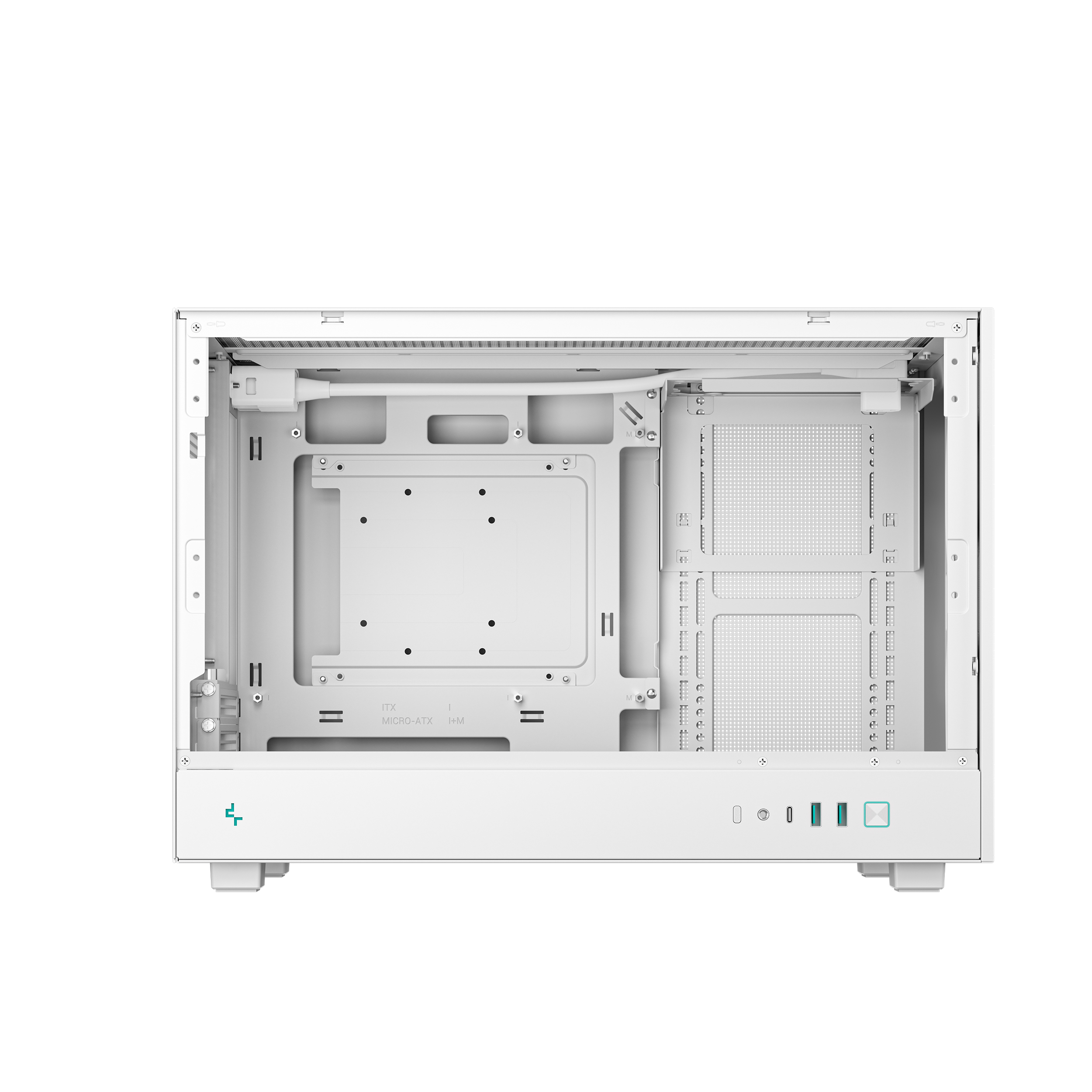 Deepcool CH260 WH Micro-ATX Mini Tower Tempered Glass Side Panel White PC Case ( R-CH260-WHNGM0-G-1 ) - Image 3