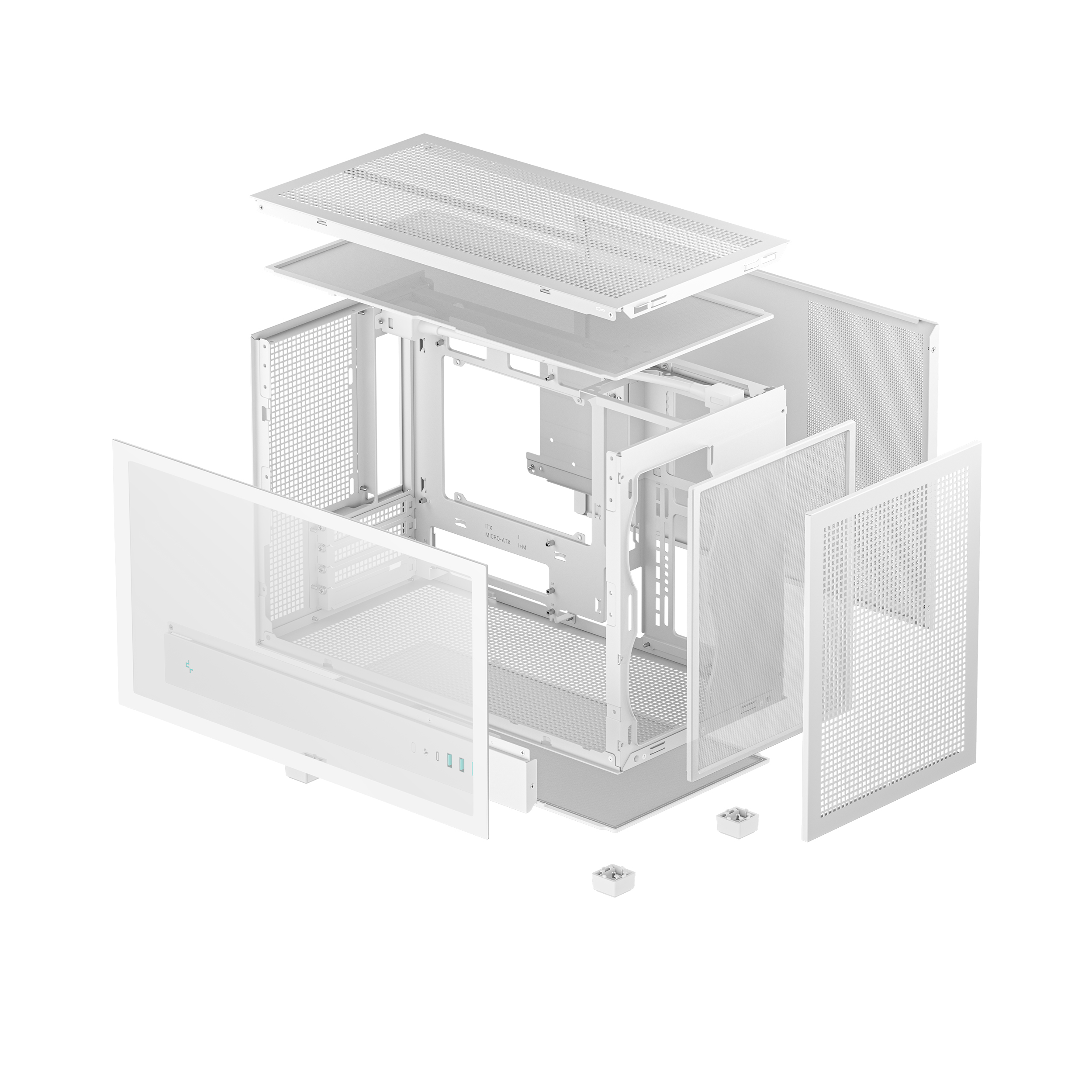 Deepcool CH260 WH Micro-ATX Mini Tower Tempered Glass Side Panel White PC Case ( R-CH260-WHNGM0-G-1 ) - Image 6