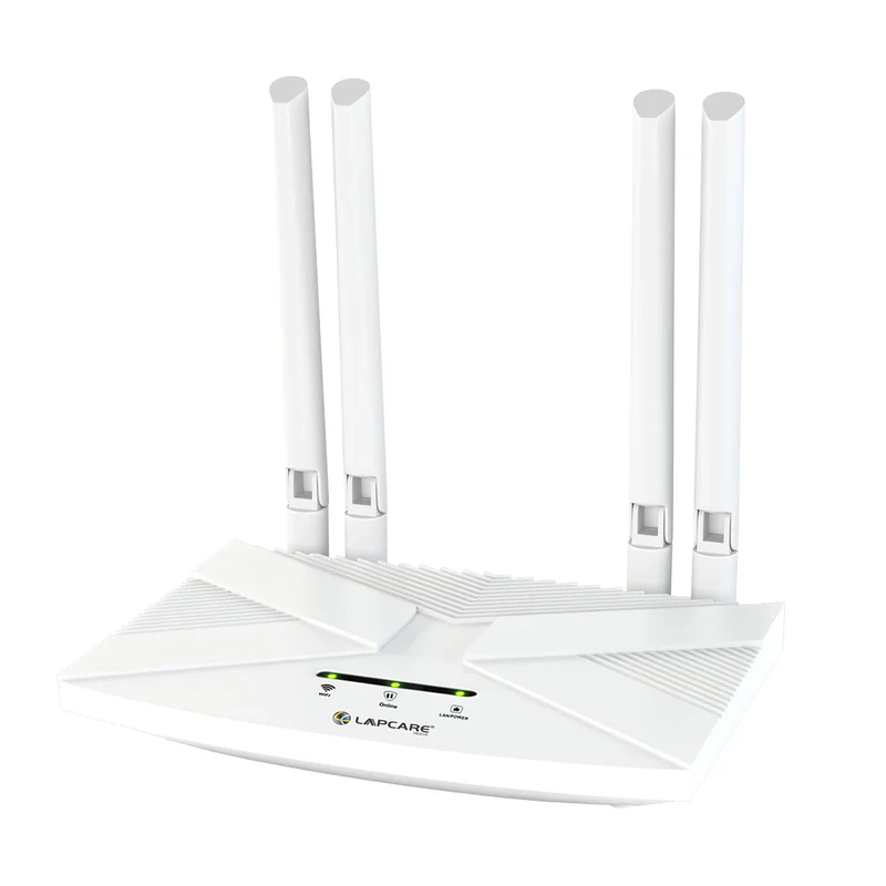 LAPCARE 4G WiFi Router 5G/4G SIM Support Wi-Fi 6 Technology 4 External Antennas Type C Power Internet port