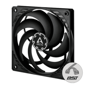 Arctic P12 Slim PWM PST 120 mm Low-Profile PWM Single Pack Black Case Fan With Cable Splitter ( ACFAN00187A )