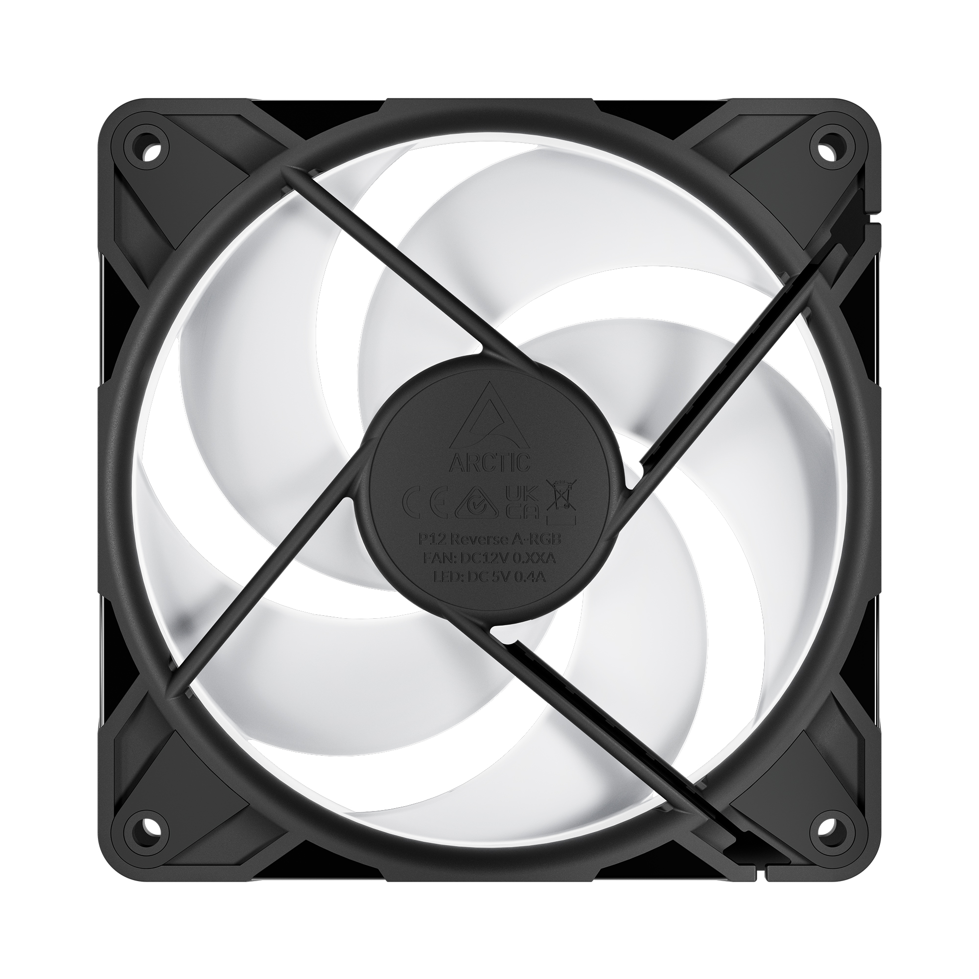 Arctic P12 Pro Reverse A-RGB 120 mm A-RGB PWM Single Pack Case Fan With Cable Splitter ( ACFAN00322A ) - Image 6