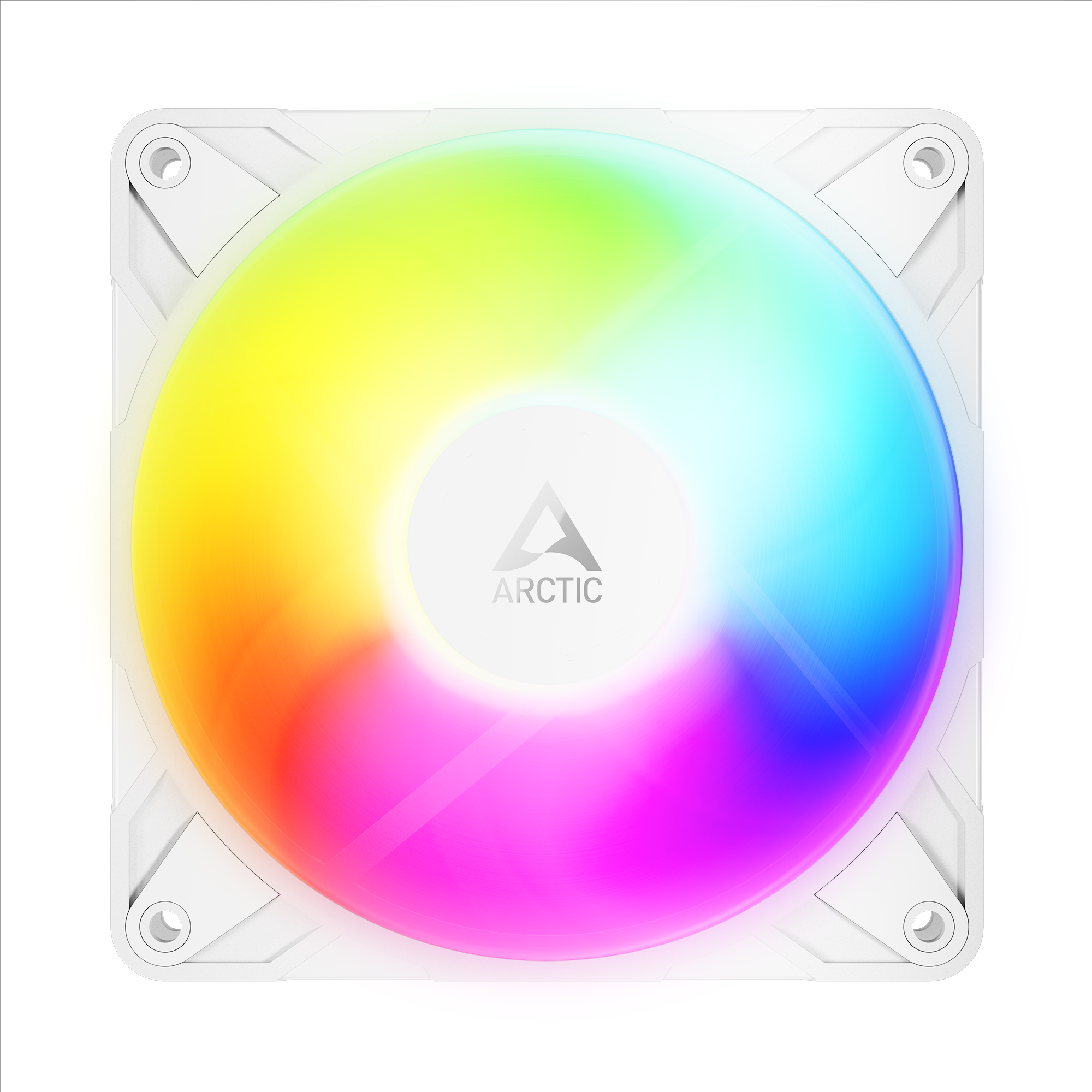 Arctic P12 Pro Reverse A-RGB White 120 mm A-RGB PWM Single Pack Case Fan With Cable Splitter ( ACFAN00325A ) - Image 2