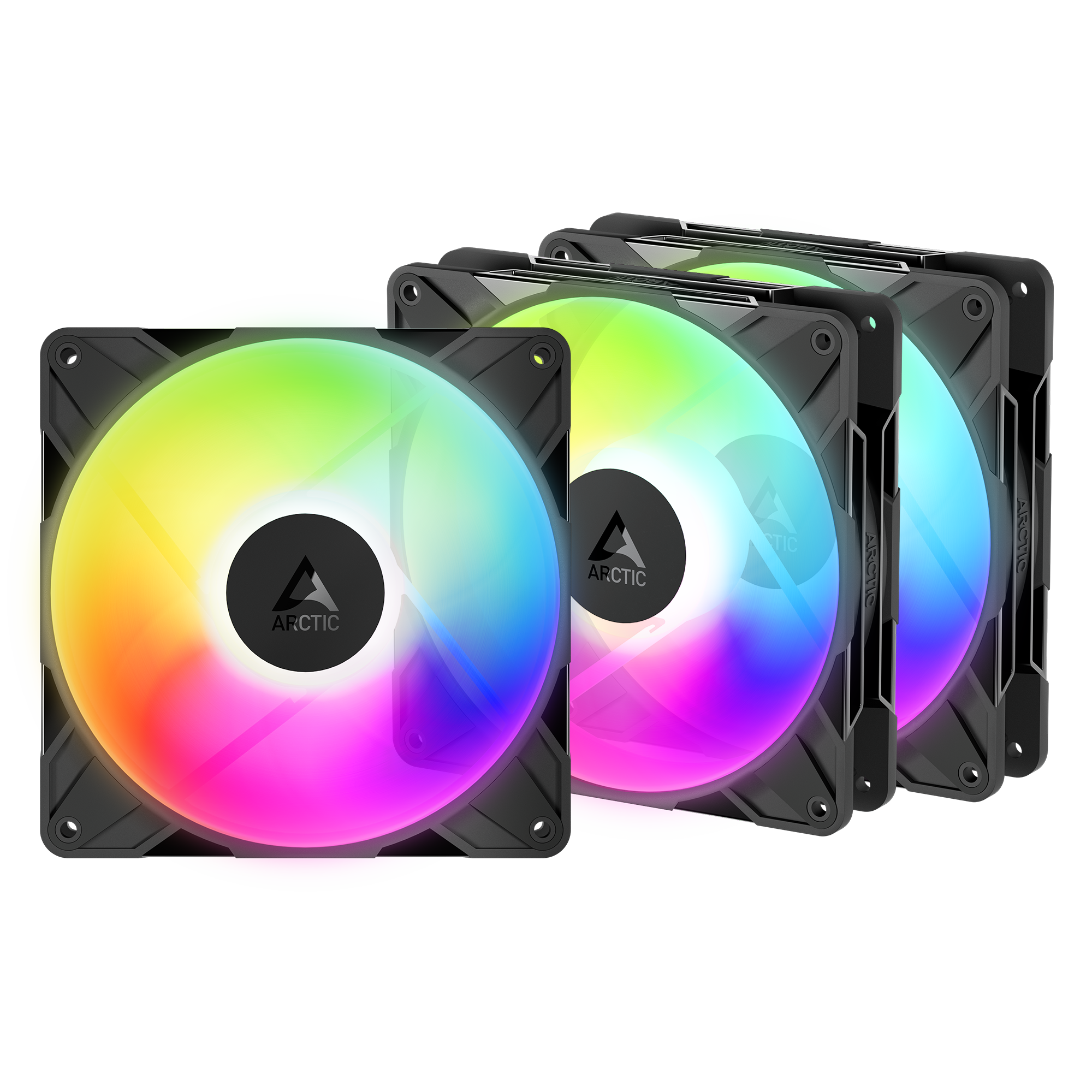 Arctic P14 Pro Reverse A-RGB 140 mm A-RGB PWM Triple Pack Black Case Fan With Cable Splitter ( ACFAN00327A )