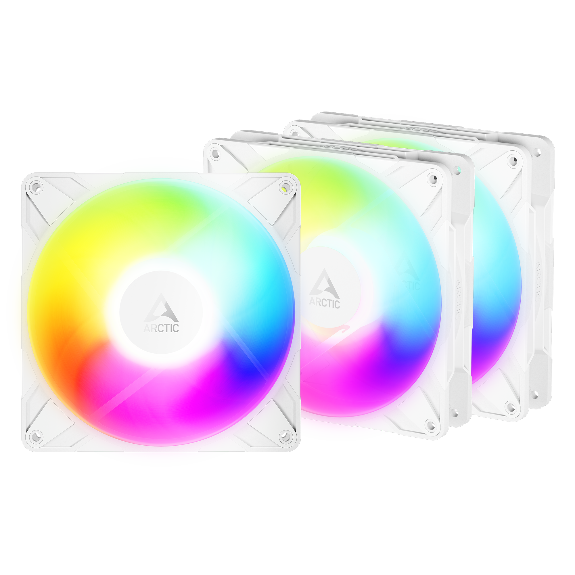 Arctic P14 Pro Reverse A-RGB White 140 mm A-RGB PWMPWM Triple Pack Case Fan With Cable Splitter ( ACFAN00328A )