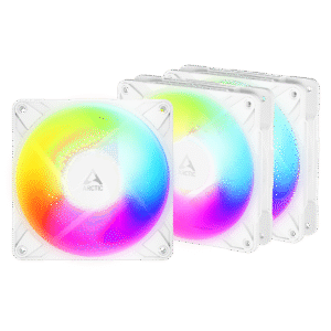 Arctic P12 Pro Reverse A-RGB White 120 mm A-RGB PWM Triple Pack Case Fan With Cable Splitter ( ACFAN00334A )