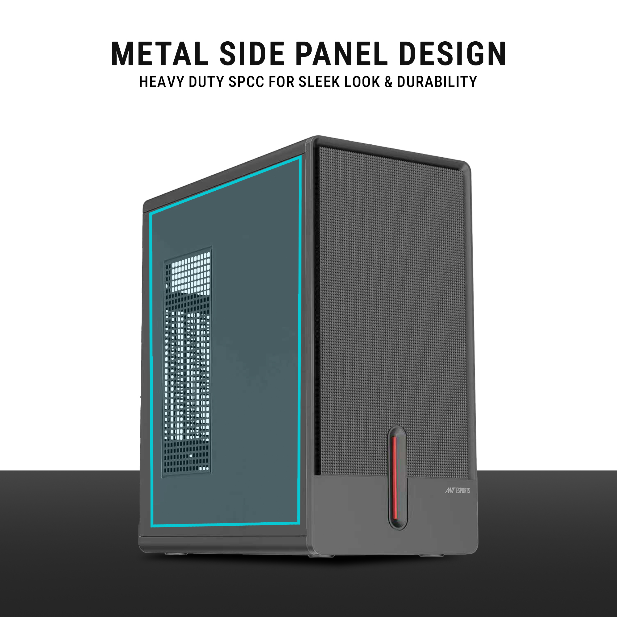Ant Esports Si14 Black M-ATX Mini Tower Cabinet ( AESP0403 ) - Image 3