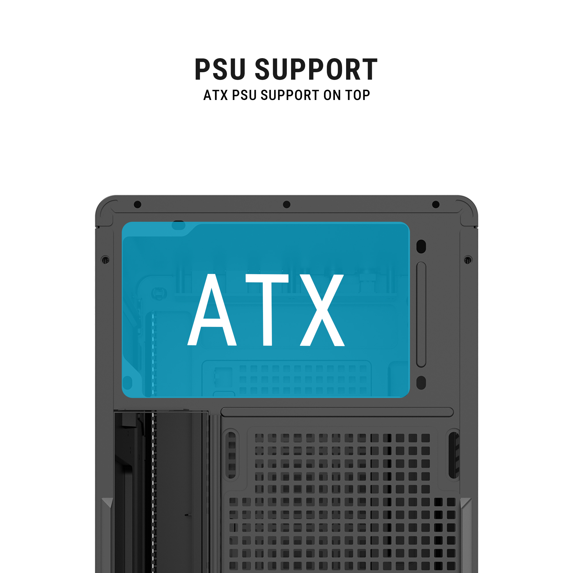 Ant Esports Si14 Black M-ATX Mini Tower Cabinet ( AESP0403 ) - Image 4