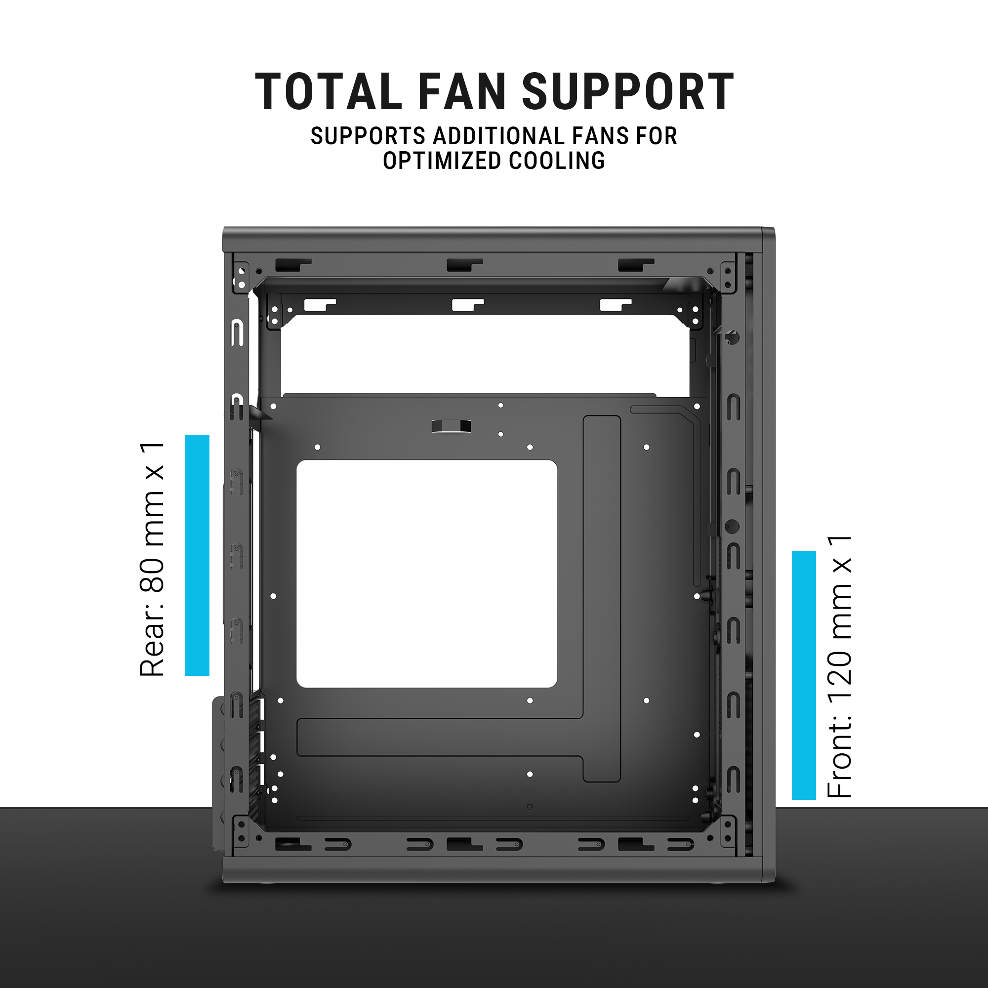 Ant Esports Si14 Black M-ATX Mini Tower Cabinet ( AESP0403 ) - Image 5