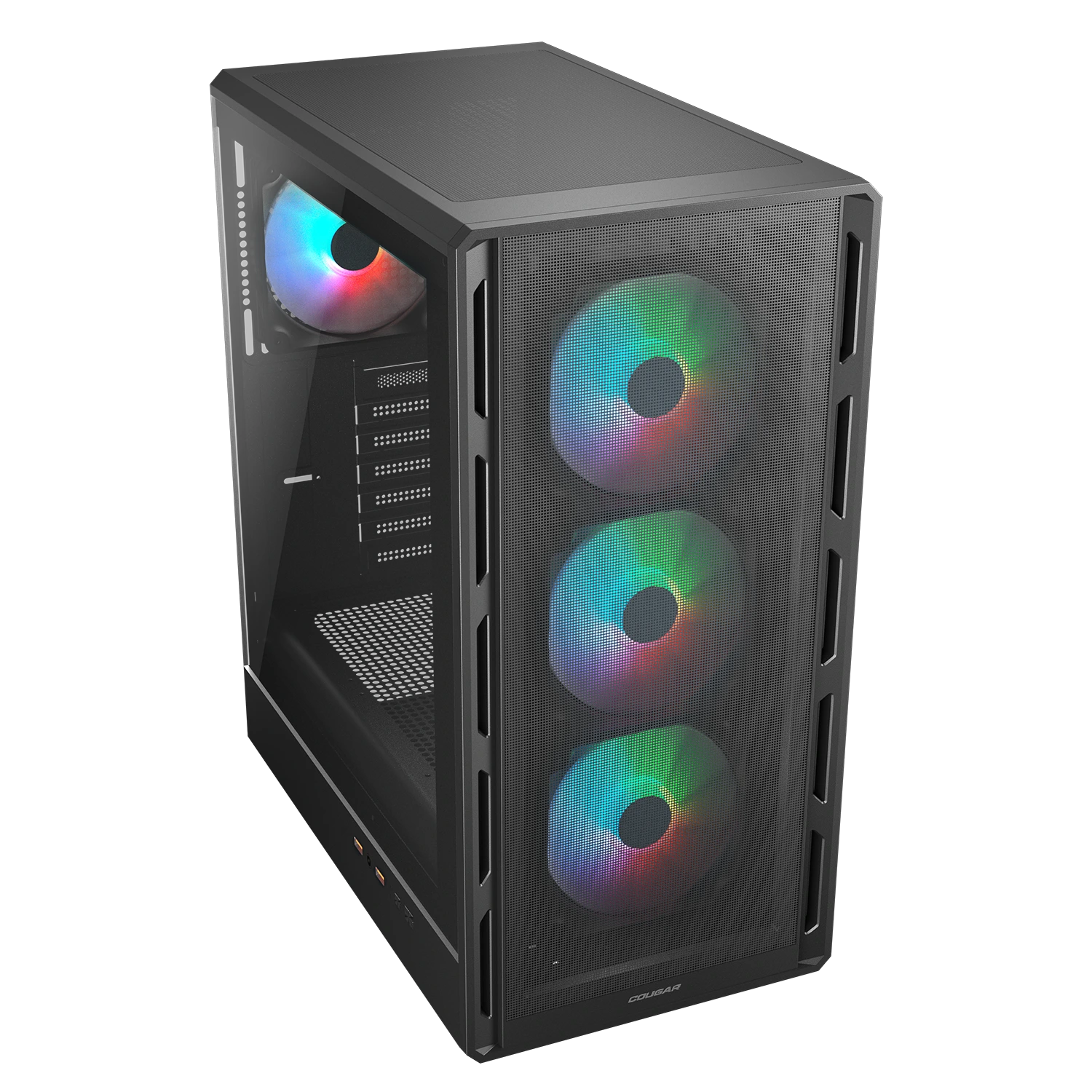 Cougar AIRFACE PURE RGB Black ATX Mid Tower PC Case With Pre Installed RGB PWM Fans ( CGR-2GA5B-RGB ) - Image 3