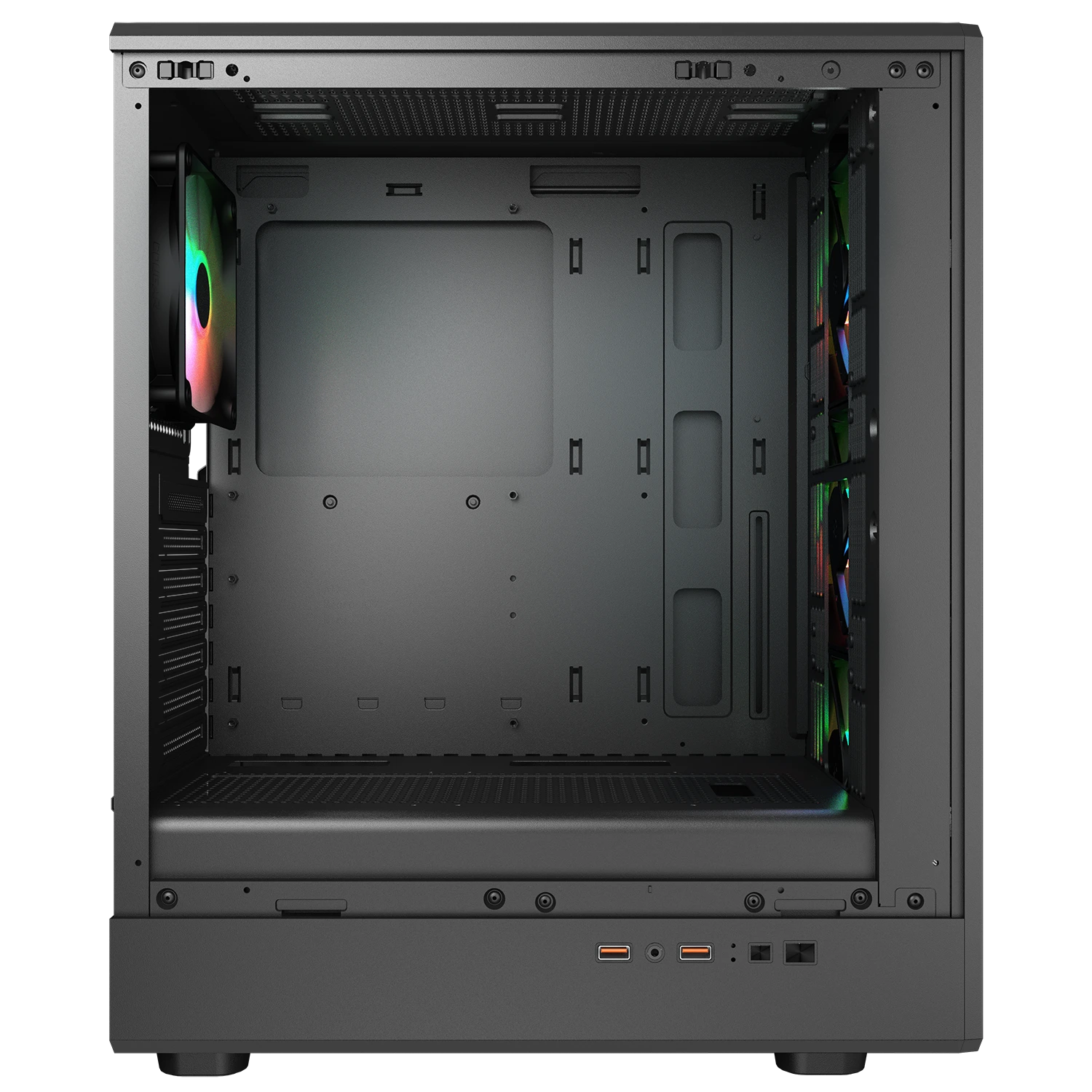 Cougar AIRFACE PURE RGB Black ATX Mid Tower PC Case With Pre Installed RGB PWM Fans ( CGR-2GA5B-RGB ) - Image 8