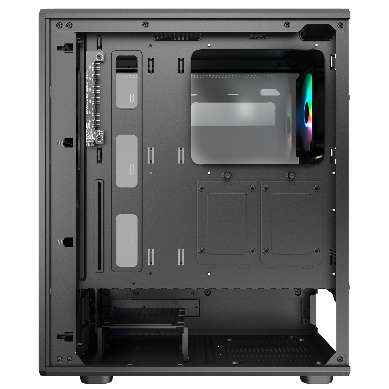 Cougar AIRFACE PURE RGB Black ATX Mid Tower PC Case With Pre Installed RGB PWM Fans ( CGR-2GA5B-RGB ) - Image 9