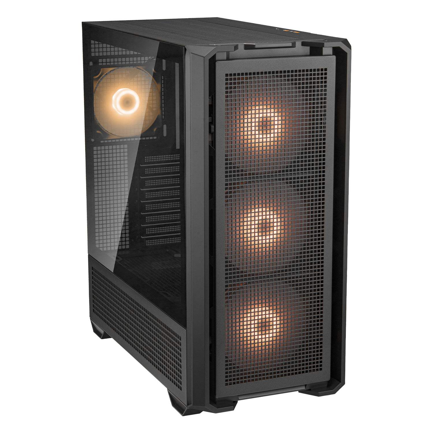 Cougar MX600 RGB Black E-ATX Full Tower Glass Panel PC Case With Pre Installed ARGB PWM Fans ( CGR-57C9B-RGB ) - Image 3