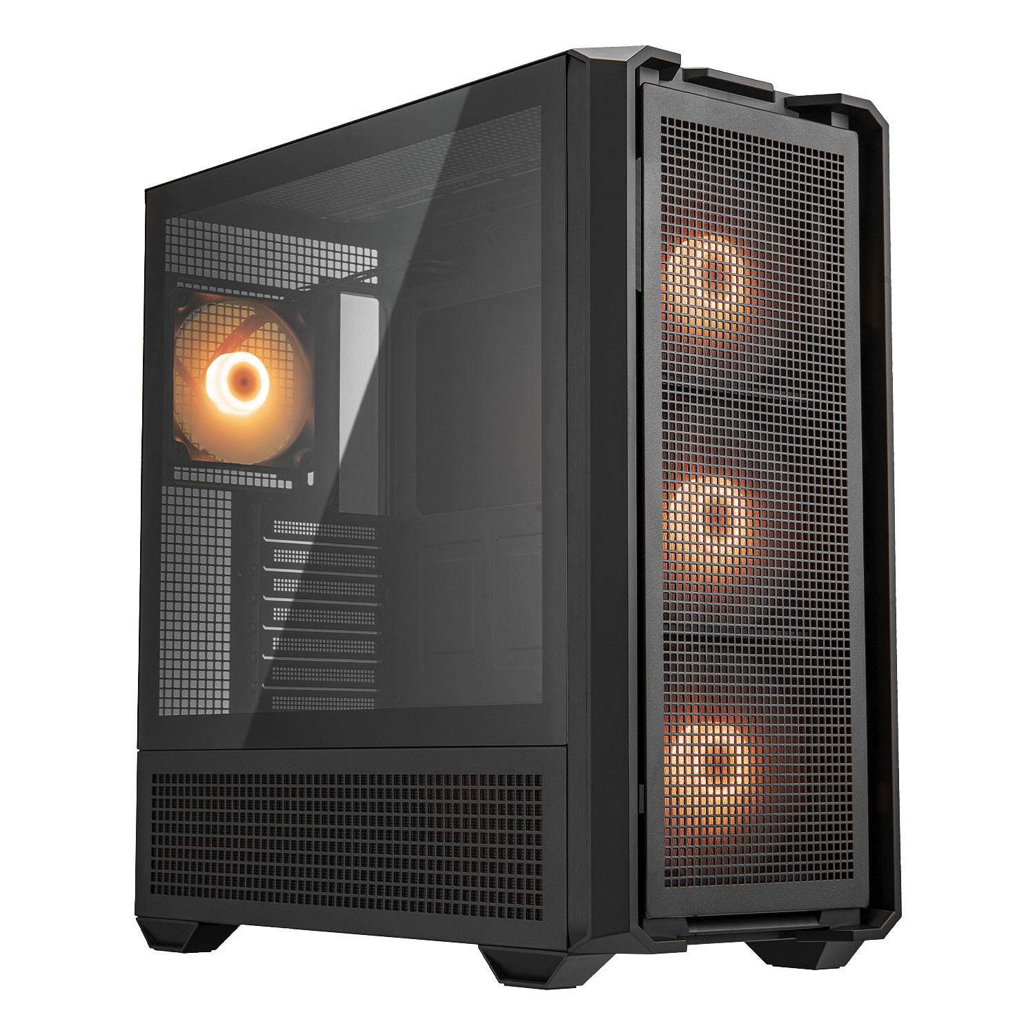 Cougar MX600 RGB Black E-ATX Full Tower Glass Panel PC Case With Pre Installed ARGB PWM Fans ( CGR-57C9B-RGB ) - Image 4