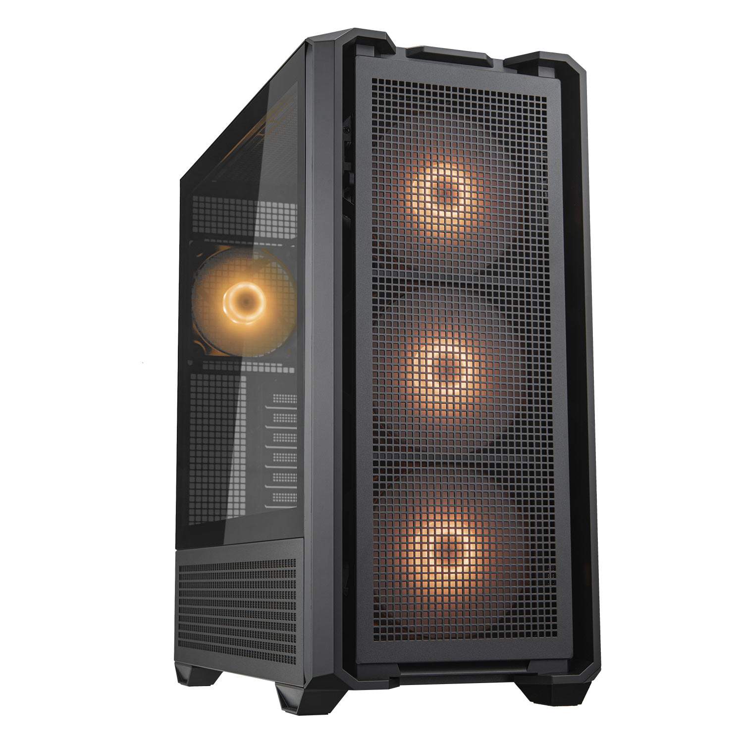 Cougar MX600 RGB Black E-ATX Full Tower Glass Panel PC Case With Pre Installed ARGB PWM Fans ( CGR-57C9B-RGB )