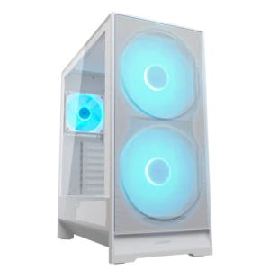 Cougar AIRFACE 180 White ATX CEB Mid Tower PC Case With Pre Installed ARGB PWM Fans ( CGR-5VA4W-RGB )