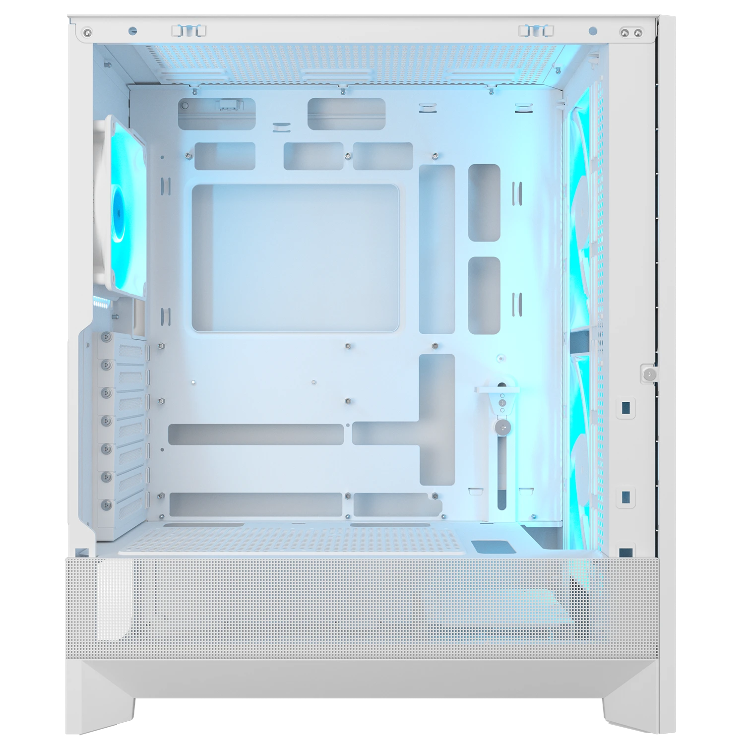 Cougar AIRFACE 180 White ATX CEB Mid Tower PC Case With Pre Installed ARGB PWM Fans ( CGR-5VA4W-RGB ) - Image 7