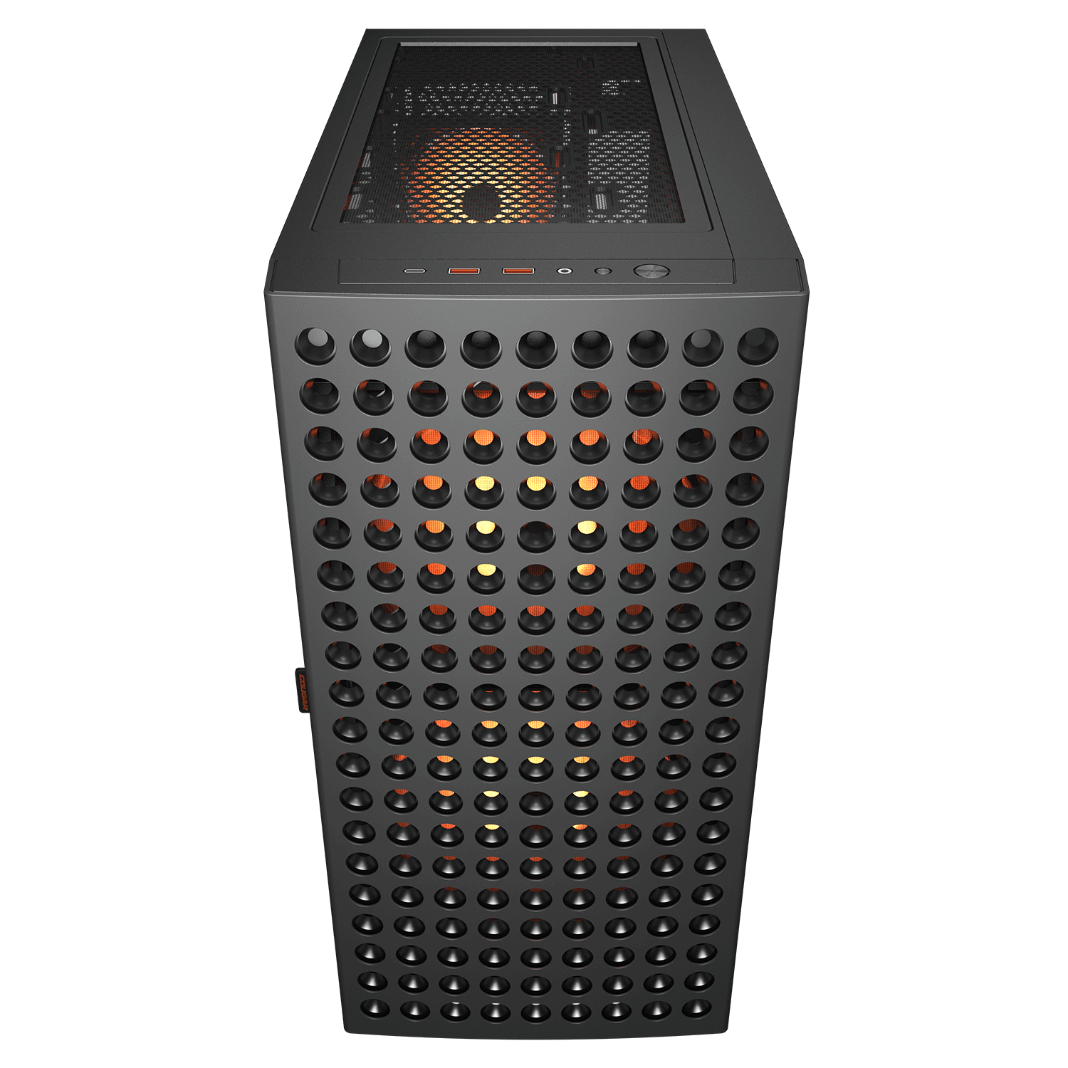 Cougar AIRFACE ECO RGB Black E-ATX Mid Tower Glass Panel PC Case With Pre Installed ARGB PWM Fans ( CGR-5YA2B-RGB ) - Image 2