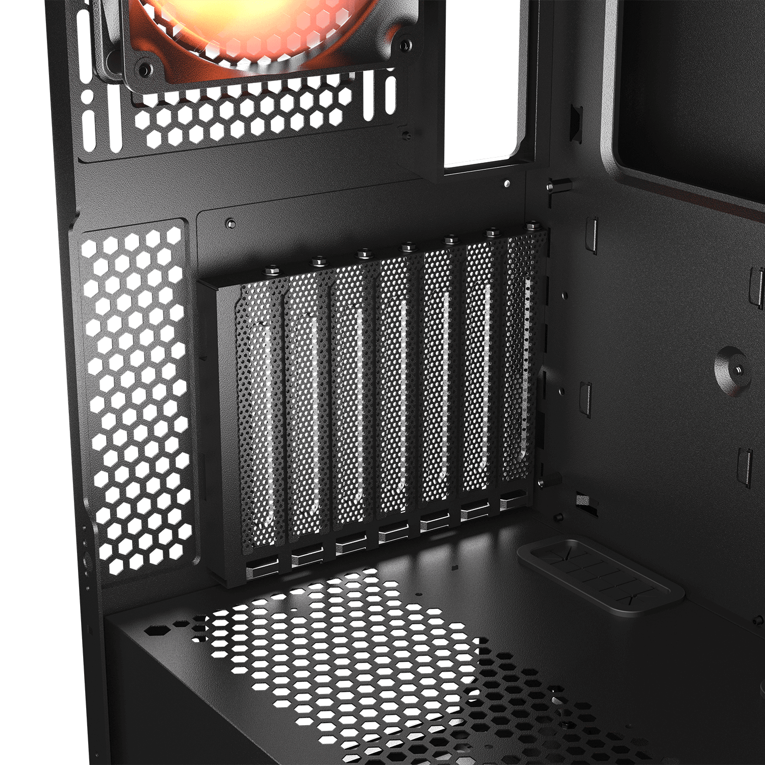 Cougar AIRFACE ECO RGB Black E-ATX Mid Tower Glass Panel PC Case With Pre Installed ARGB PWM Fans ( CGR-5YA2B-RGB ) - Image 11