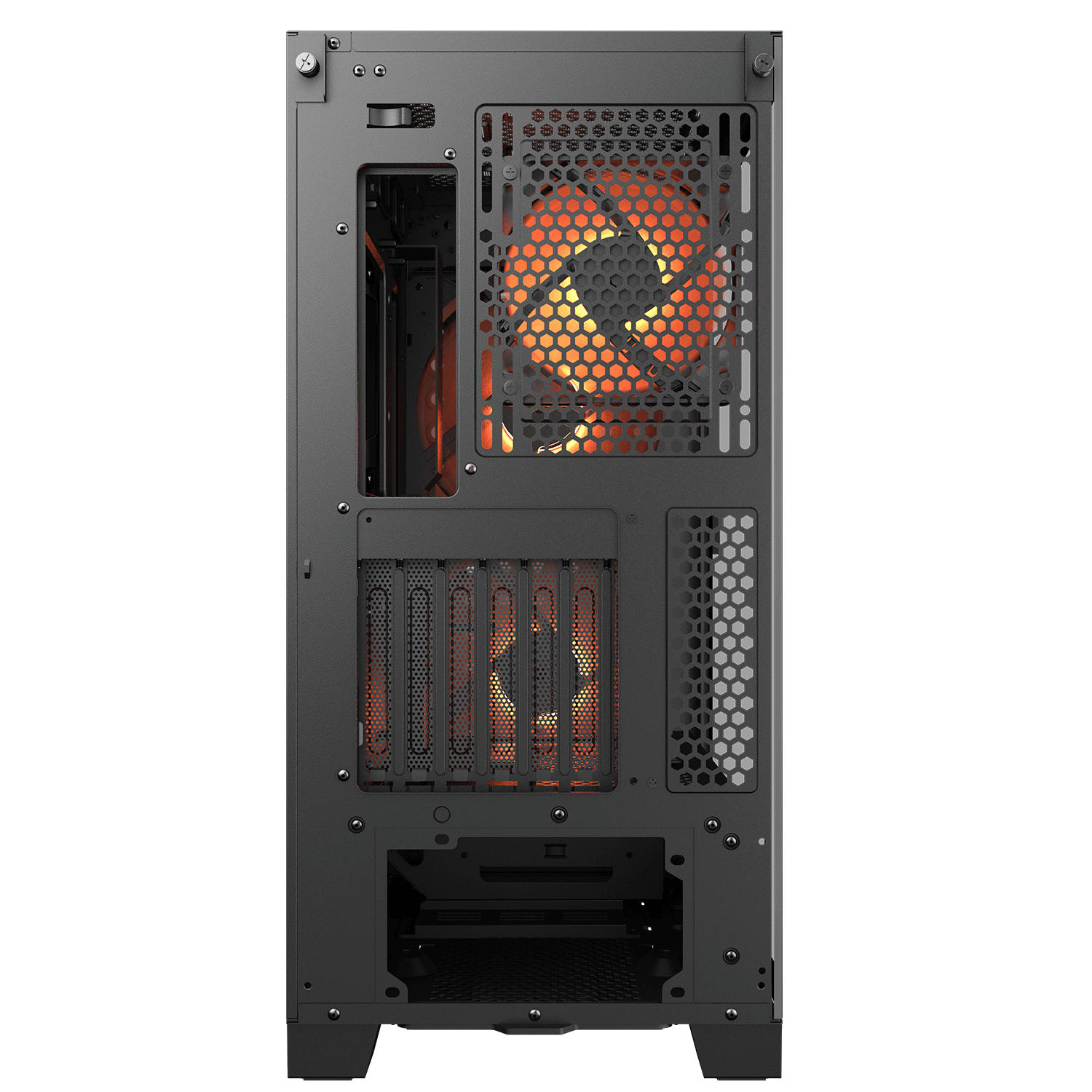 Cougar AIRFACE ECO RGB Black E-ATX Mid Tower Glass Panel PC Case With Pre Installed ARGB PWM Fans ( CGR-5YA2B-RGB ) - Image 4