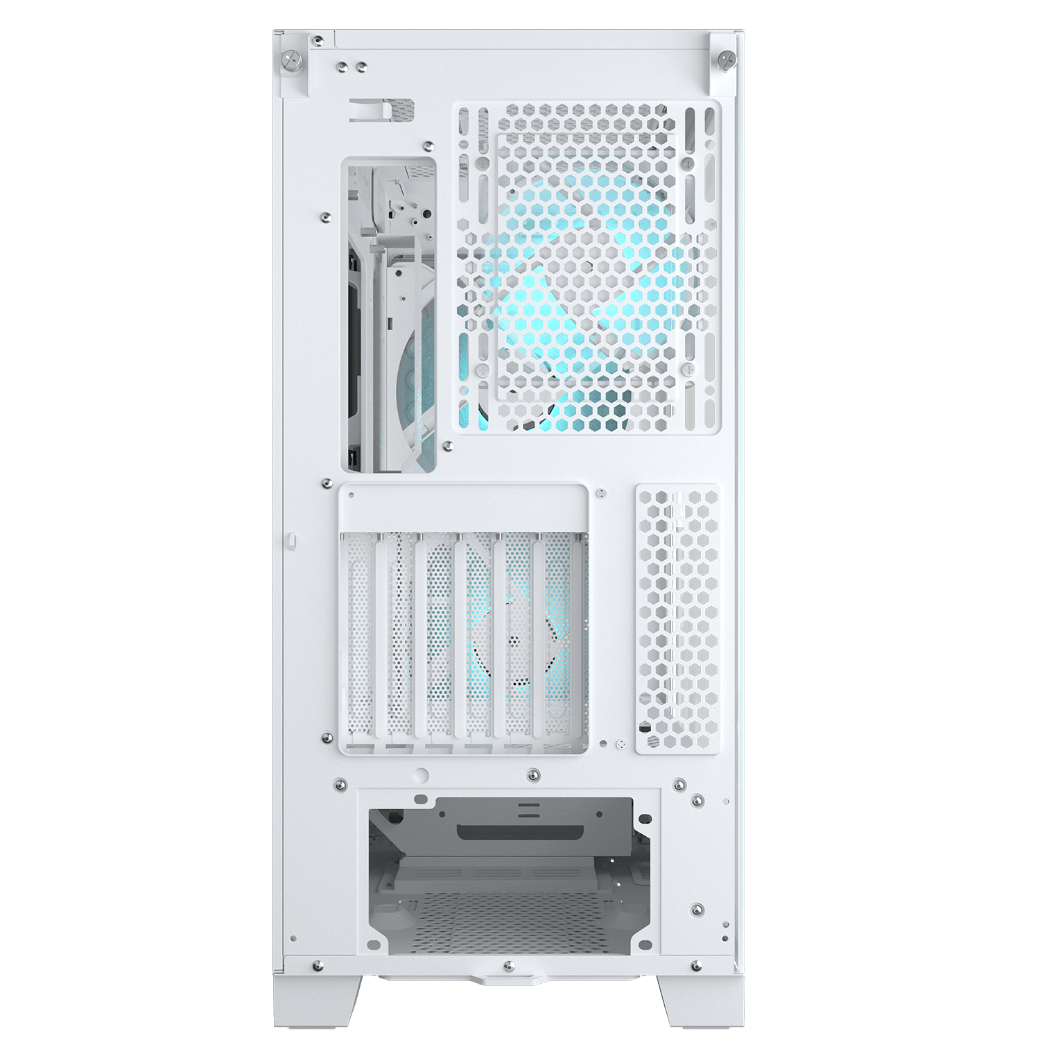 Cougar AIRFACE ECO RGB White E-ATX Mid Tower Glass Panel PC Case With Pre Installed ARGB PWM Fans ( CGR-5YA2W-RGB ) - Image 6