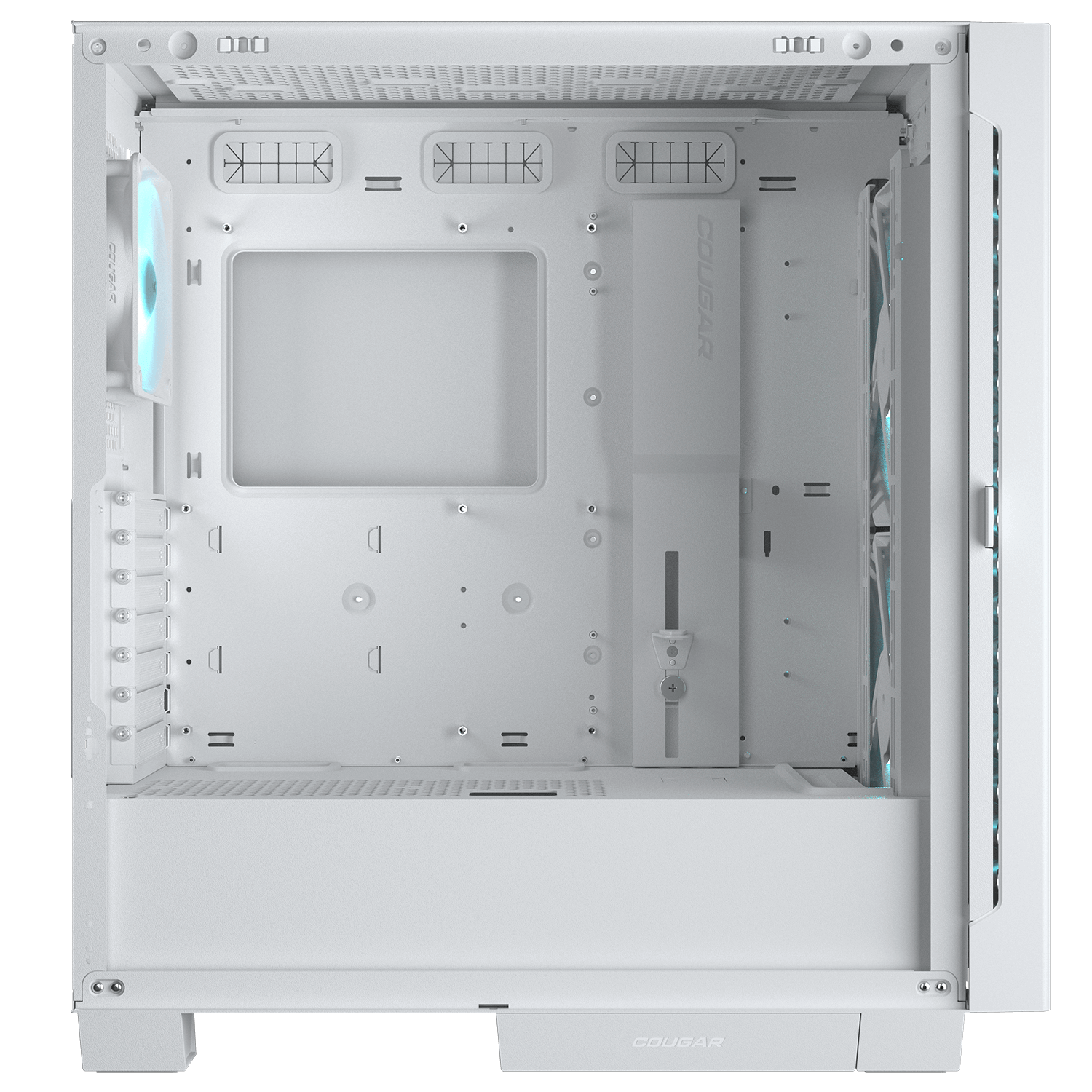 Cougar AIRFACE ECO RGB White E-ATX Mid Tower Glass Panel PC Case With Pre Installed ARGB PWM Fans ( CGR-5YA2W-RGB ) - Image 8
