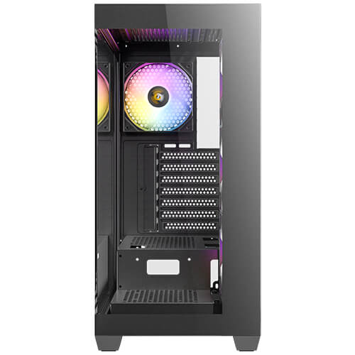 Antec CX300 ARGB Black ATX Mid Tower 4mm Tempered Glass Panel 270° Panoramic View Pc Cabinet With Pre-installed ARGB Reverse Fans - Image 3