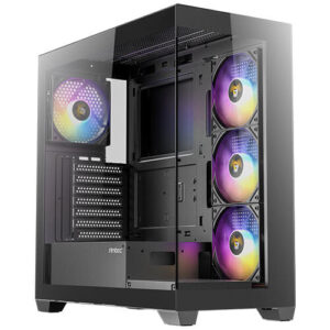 Antec CX300 ARGB Black ATX Mid Tower 4mm Tempered Glass Panel 270° Panoramic View Pc Cabinet With Pre-installed ARGB Reverse Fans