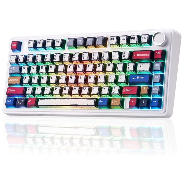 Aula F75 75% Wireless Trio Mode RGB Comic Keycap Reaper Switch Mechanical Gaming Keyboard With Knob ( F75CKR )