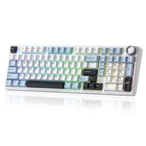 Aula F99 Pro 96% Tri-Mode RGB Wireless Full Size Ice Blue Star Vector (Seiya) Switch Mechanical Gaming Keyboard With Knob ( F99ProIUS )