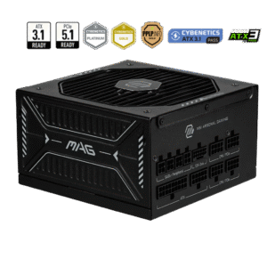 MSI MAG A1000GLS PCIE5 1000W ATX 3.1 and PCIe 5.1 Support Fully Modular 80 PLUS Gold Power Supply Unit