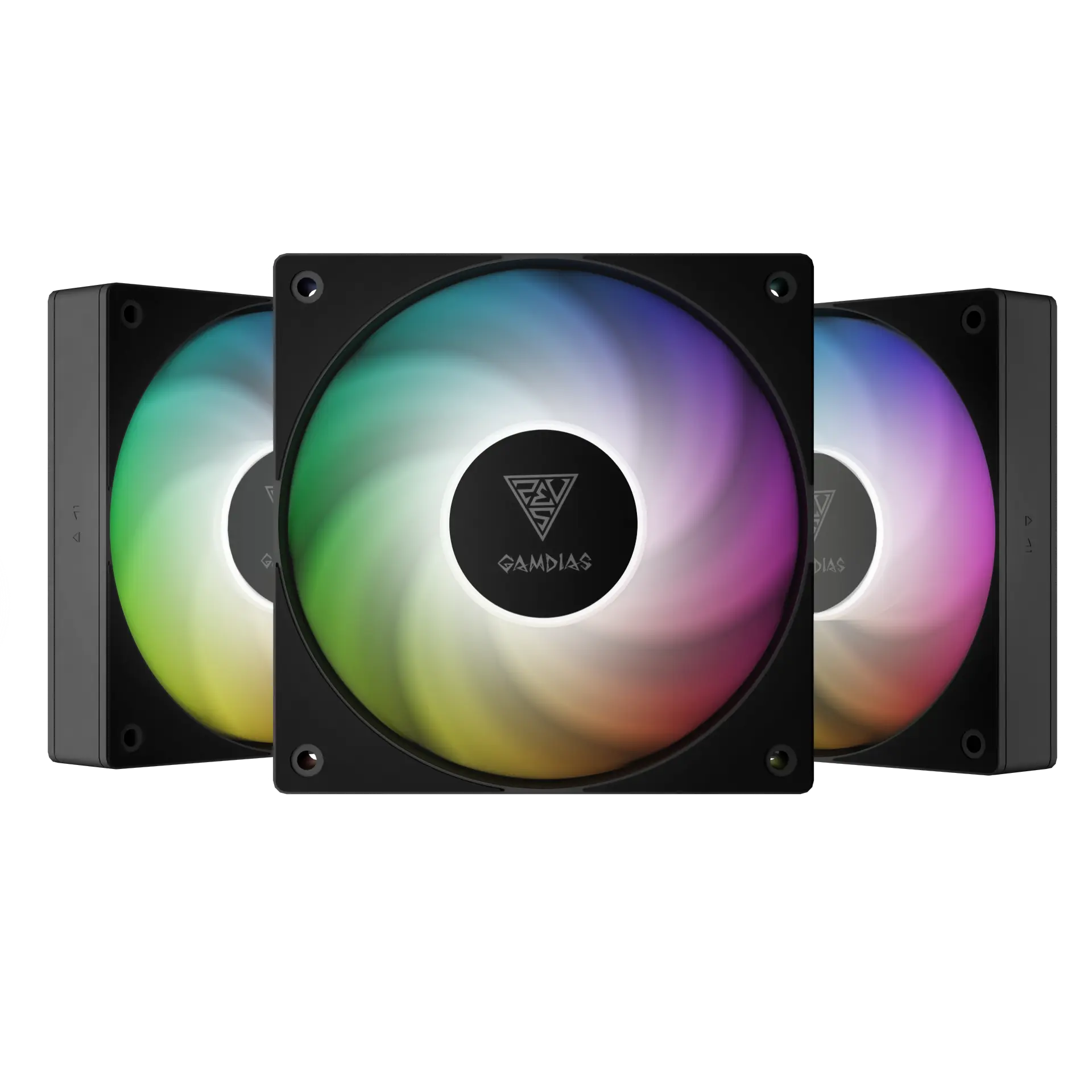 Gamdias Notus M1-1203 ARGB 120mm Hydraulic Bearing Triple Pack Black ARGB Cabinet Fan - Image 2