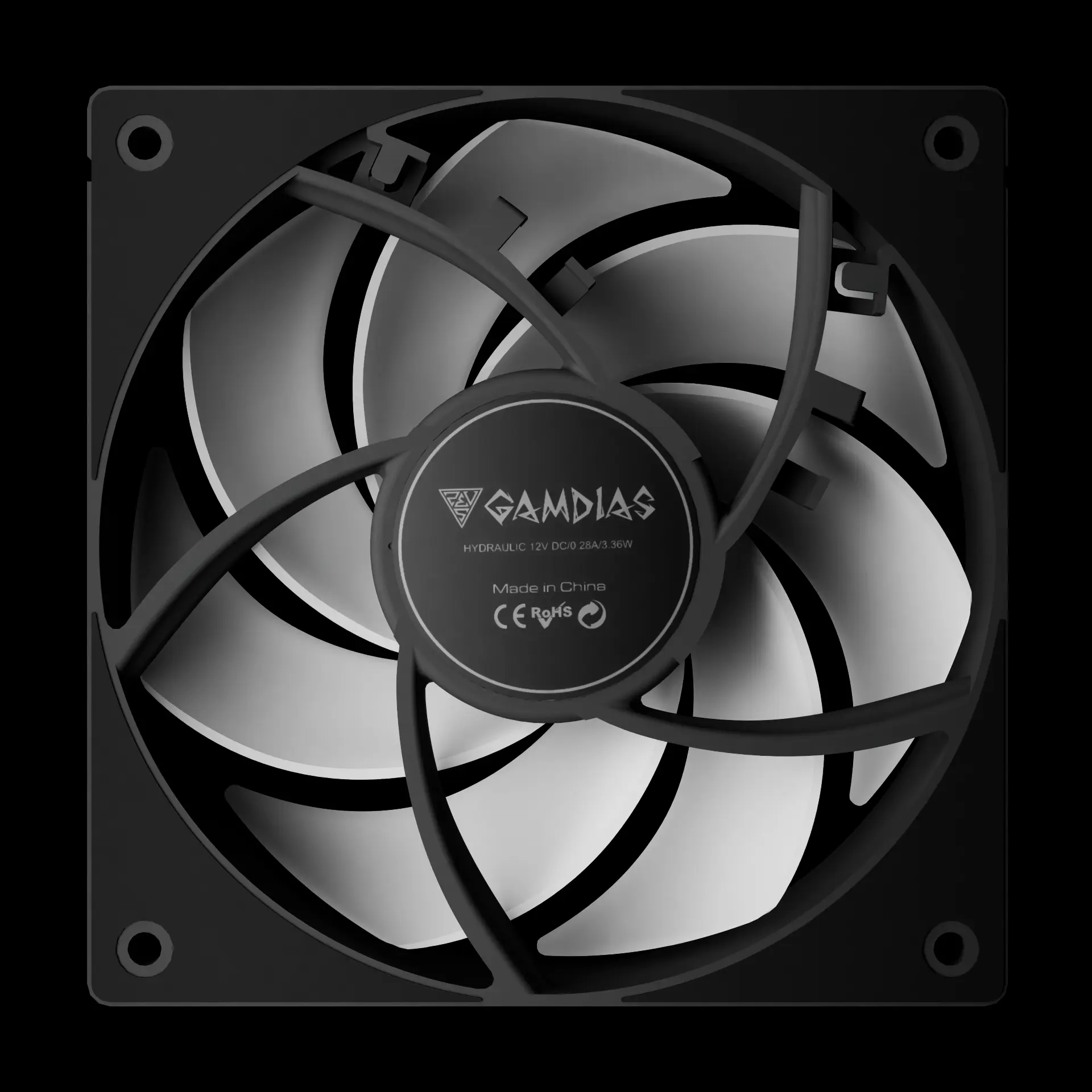 Gamdias Notus M1-1201 ARGB 120mm Hydraulic Bearing Single Pack Black ARGB Cabinet Fan - Image 5