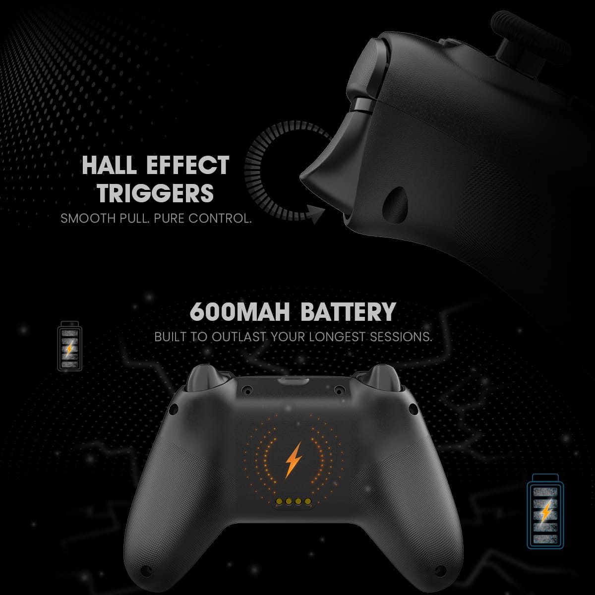 Cosmic Byte Blitz Black Tri-Mode Controller for PC, TMR Joystick, HE Triggers, 1000Hz Polling, Software & Charging Dock Support Gamepad Controller ( TCBP03484 ) - Image 4