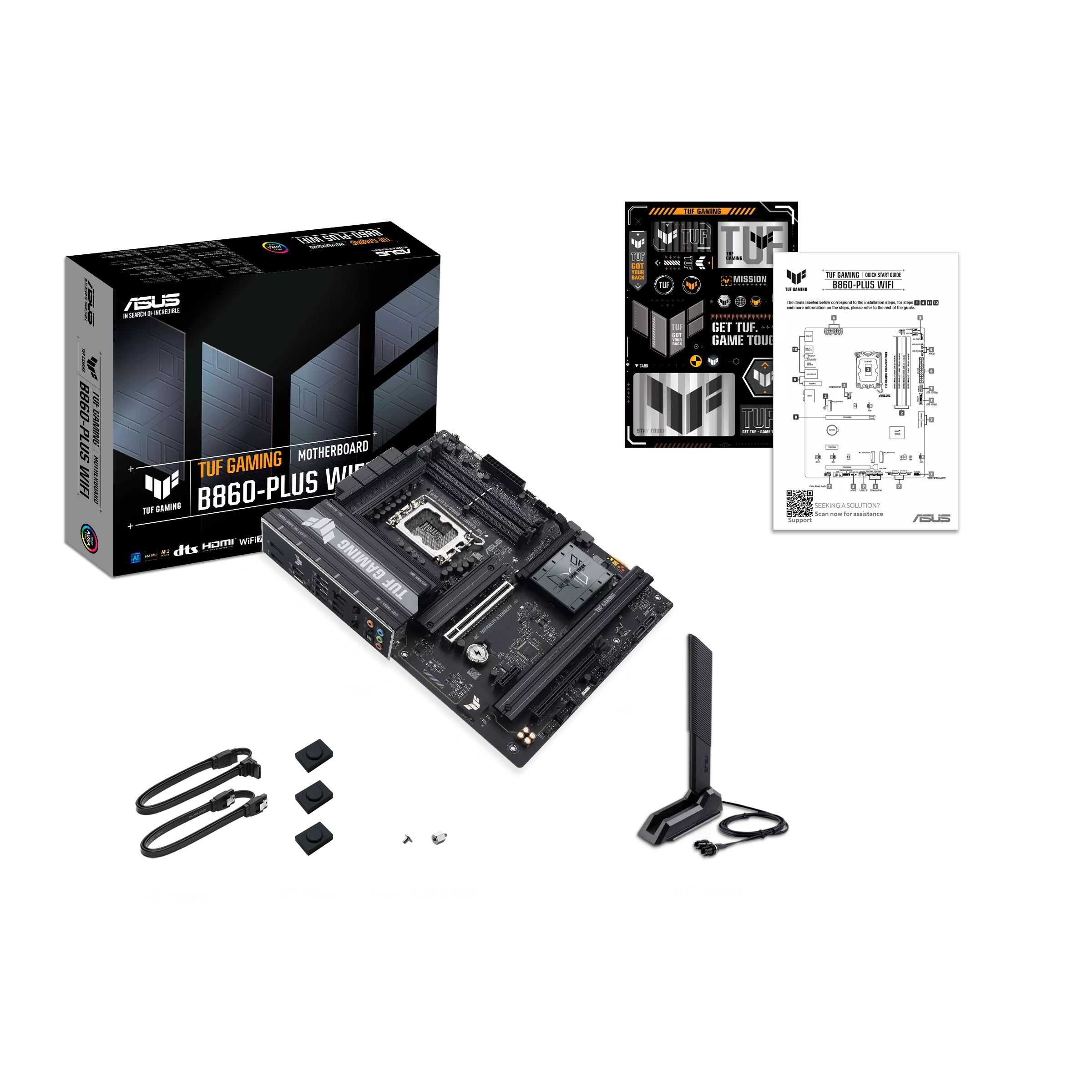 Asus TUF GAMING B860-PLUS WIFI ATX Motherboard ( Intel Socket LGA1851, Support Intel Core Ultra (Series 2) Processors, 4 x DDR5 Ram slots, Max 256GB Memory Support ) - Image 8
