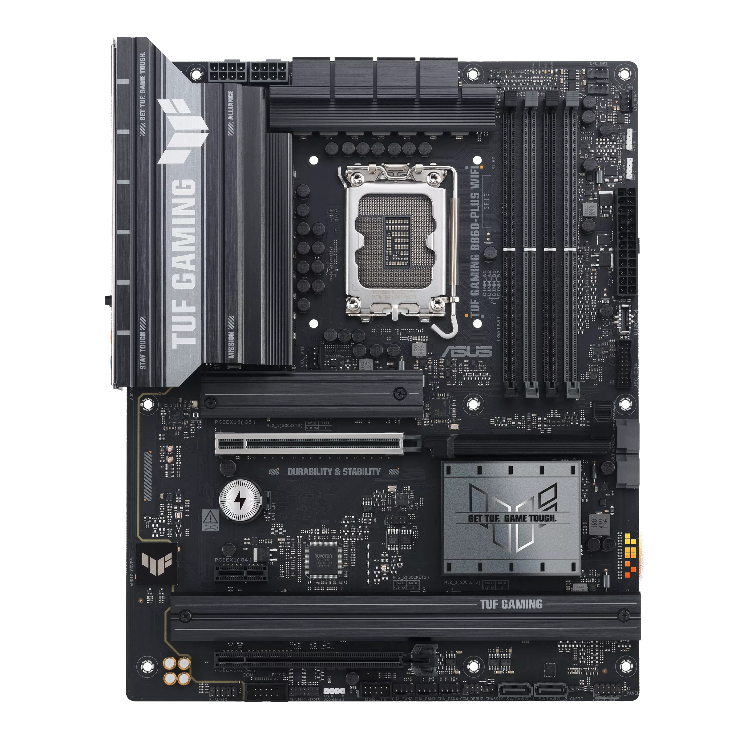 Asus TUF GAMING B860-PLUS WIFI ATX Motherboard ( Intel Socket LGA1851, Support Intel Core Ultra (Series 2) Processors, 4 x DDR5 Ram slots, Max 256GB Memory Support ) - Image 2