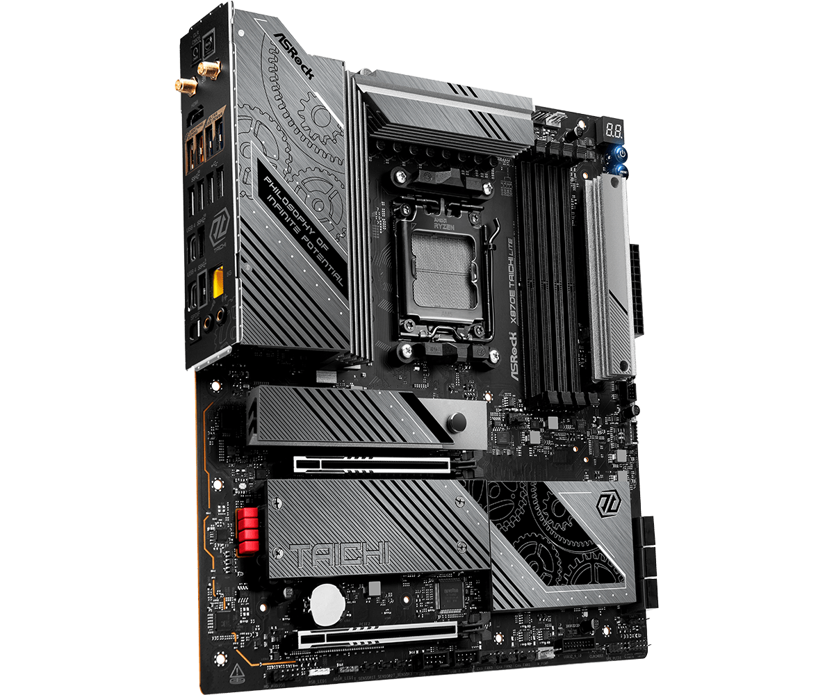 ASRock X870E Taichi Lite E-ATX WIFI Motherboard ( AMD Socket AM5 , Supports Ryzen 9000, 8000 & 7000 Series Cpu , 4 x DDR5 RAM Slots, Max 256GB RAM Support ) - Image 5