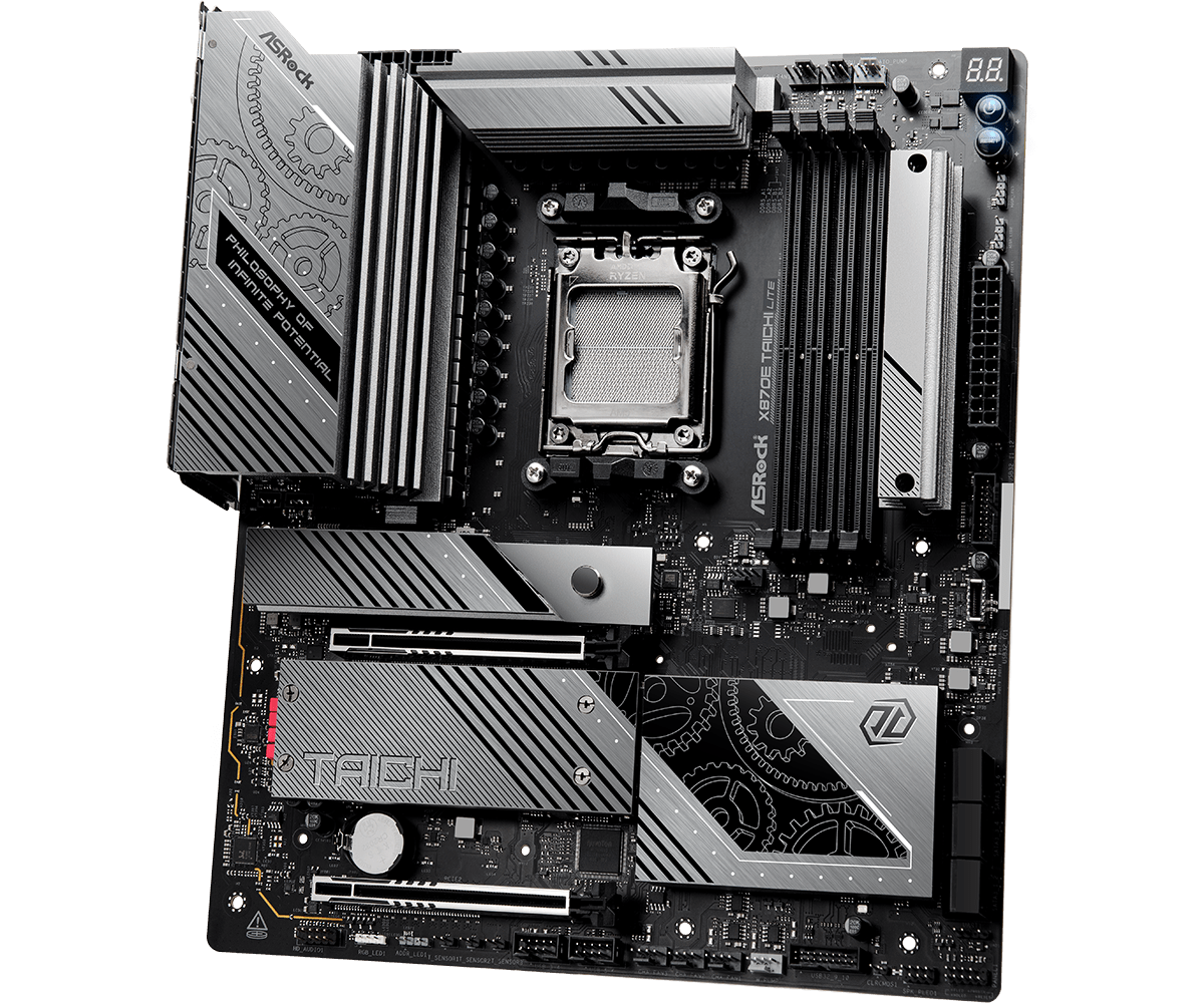 ASRock X870E Taichi Lite E-ATX WIFI Motherboard ( AMD Socket AM5 , Supports Ryzen 9000, 8000 & 7000 Series Cpu , 4 x DDR5 RAM Slots, Max 256GB RAM Support ) - Image 6