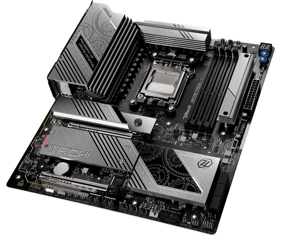 ASRock X870E Taichi Lite E-ATX WIFI Motherboard ( AMD Socket AM5 , Supports Ryzen 9000, 8000 & 7000 Series Cpu , 4 x DDR5 RAM Slots, Max 256GB RAM Support ) - Image 7