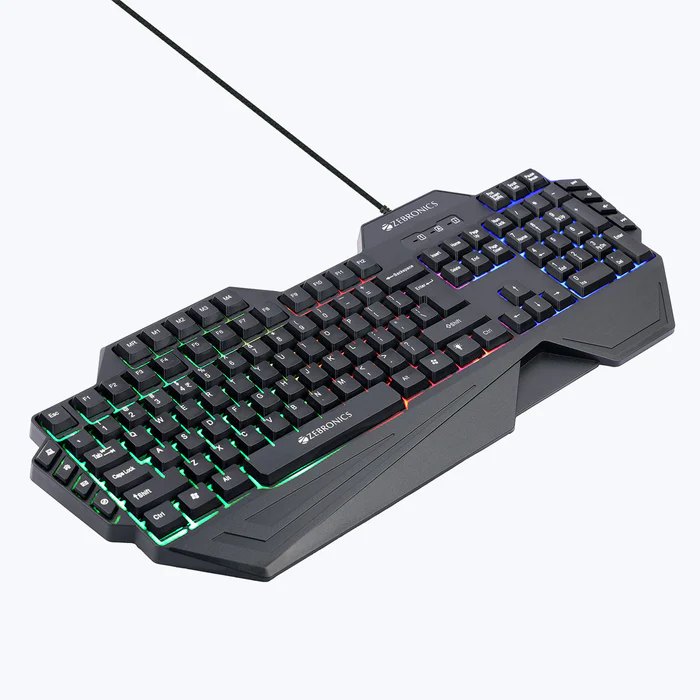 Zebronics Optimus Wired Combo Gold Plated USB Multi Color LED Braided Cable Black Premium Gaming Keyboard and Mouse Combo ( Zeb-KMC 2 ) - Image 3