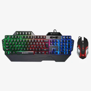 Zebronics Optimus Wired Combo Gold Plated USB Multi Color LED Braided Cable Black Premium Gaming Keyboard and Mouse Combo ( Zeb-KMC 2 )