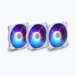 Zebronics Zeb PGF600 W 120mm ARGB Hydraulic Bearing Triple Pack White Chassis Fan