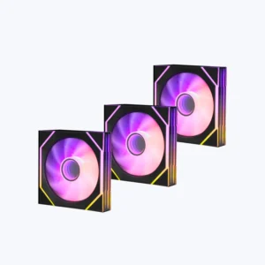 Zebronics Zeb PGF800 B 120mm ARGB Hydraulic Bearing Triple Pack Black Chassis Fan