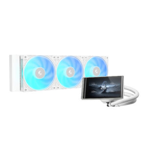 Deepcool LT360 VISION WH ARGB White 360mm Liquid CPU Cooler With Striking 4.5” LCD Screen ( R-LT360VISION-WHAMMC-G-1 )