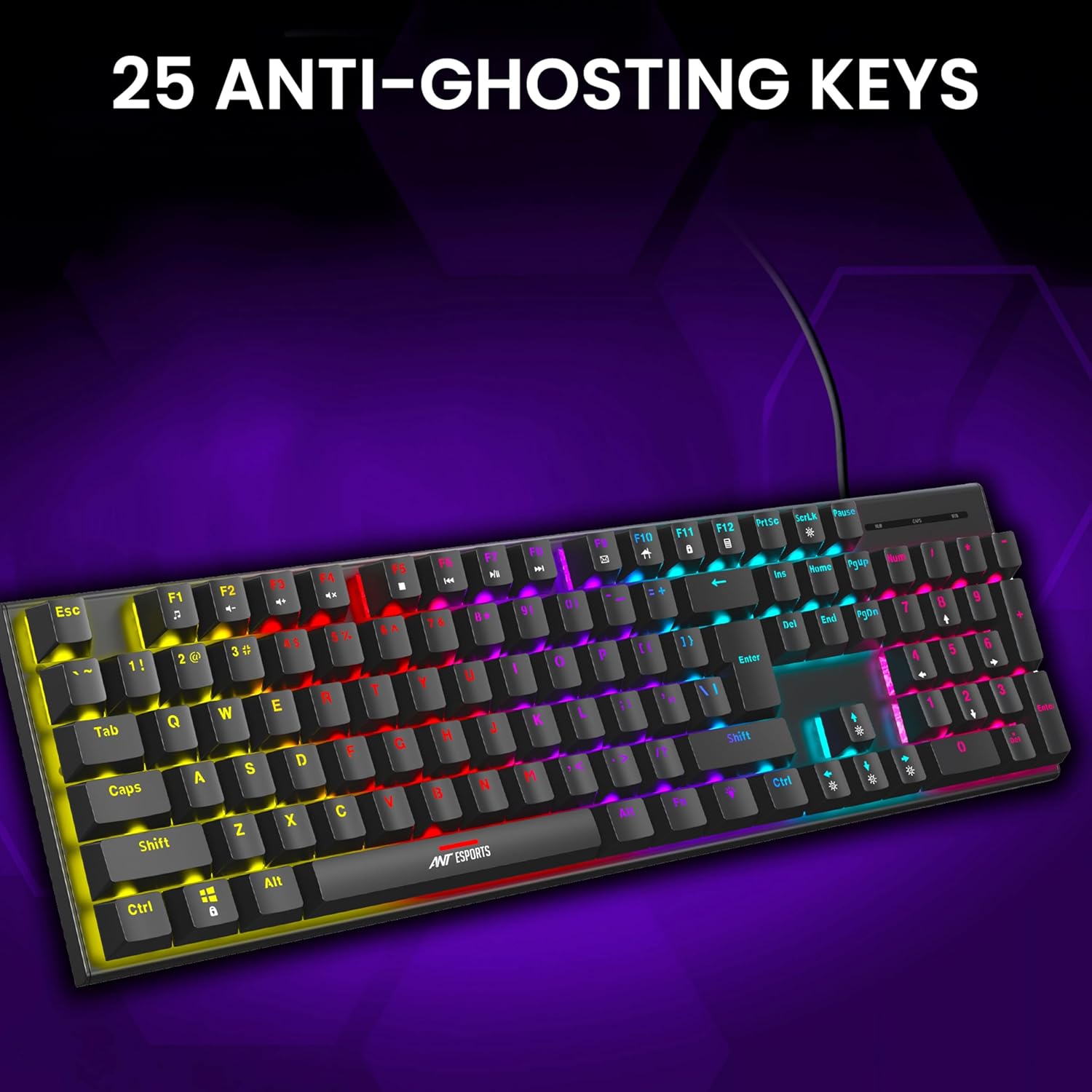 Ant Esports Thunder 30 Wired Mechanical Full-Size RGB Gaming Keyboard Mouse Combo ( AEPP0258 ) - Image 6