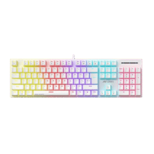 Ant Esports MK3400 Pro V3 White Wired Mechanical RGB Gaming Keyboard With 104 Keys-Red Switch ( AEPP0296 )