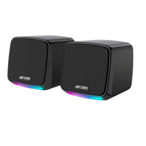 Ant Esports GS195 10Watts USB-Powered 3.5mm AUX Colorful RGB Lighting 2.0 Multimedia Black Laptop, Desktop Speakers ( AEPP0316 )