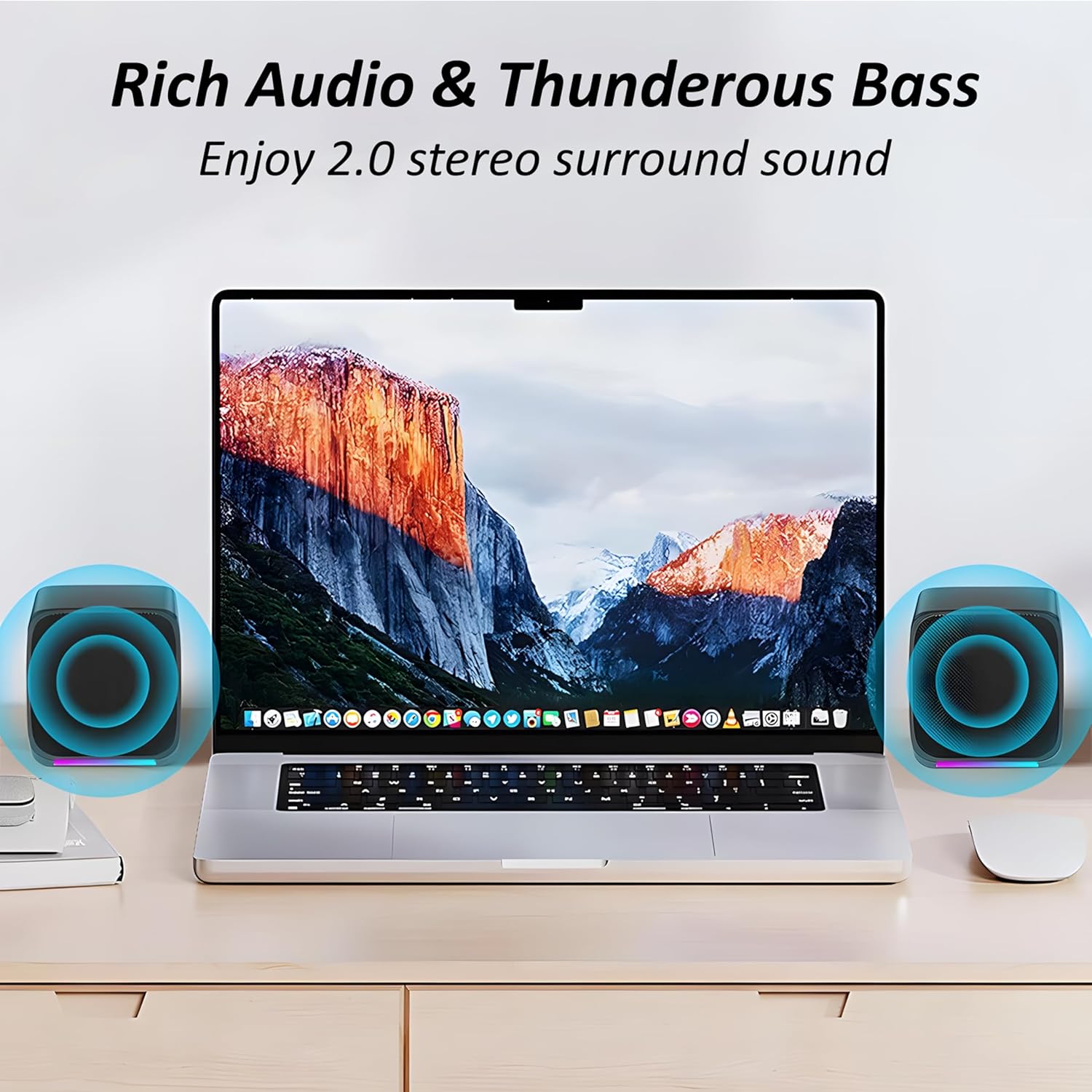 Ant Esports GS195 10Watts USB-Powered 3.5mm AUX Colorful RGB Lighting 2.0 Multimedia Black Laptop, Desktop Speakers ( AEPP0316 ) - Image 6